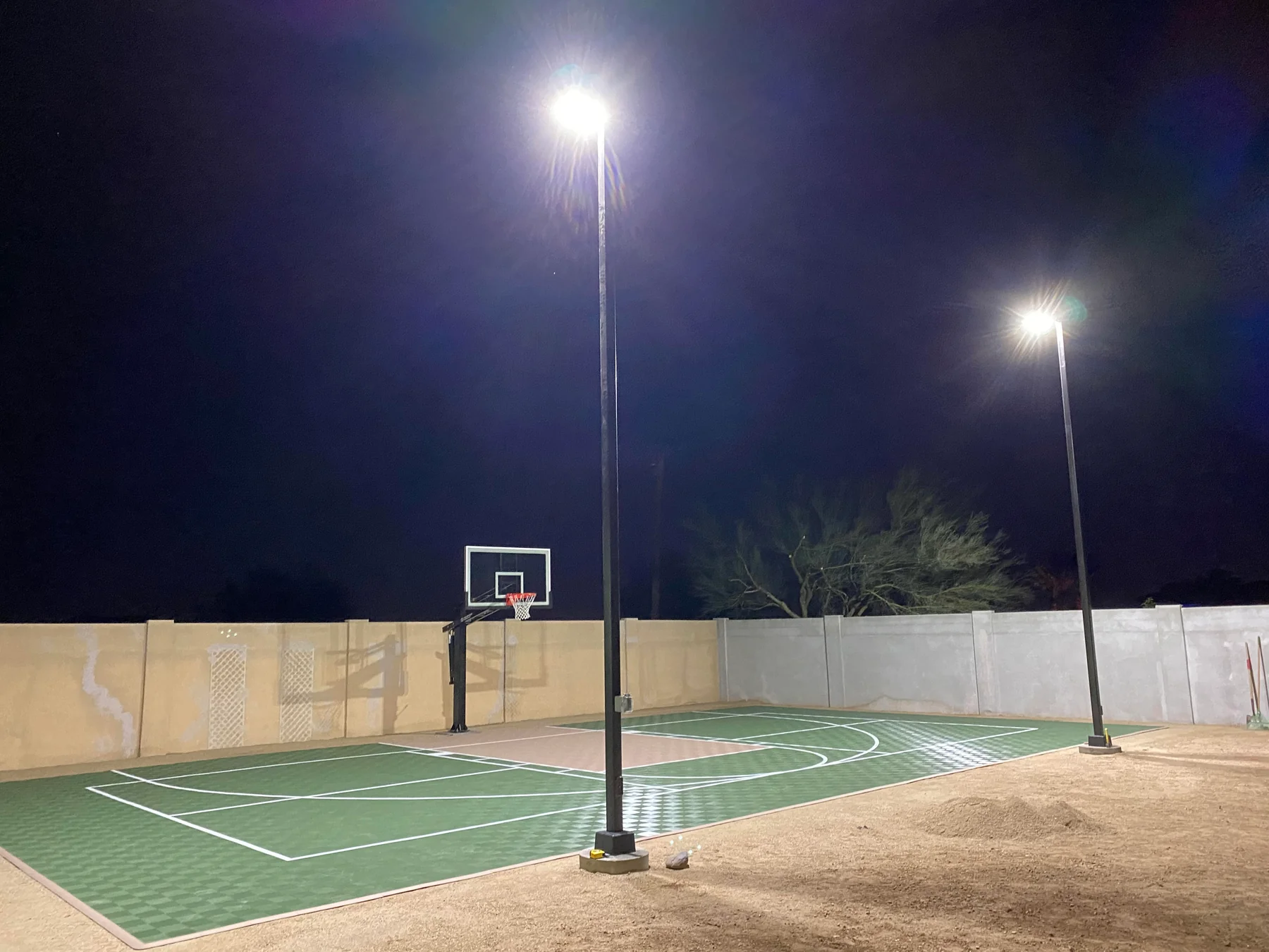 Basketball Court Lighting services in Houston TX - Basketball Court Builders of Houston